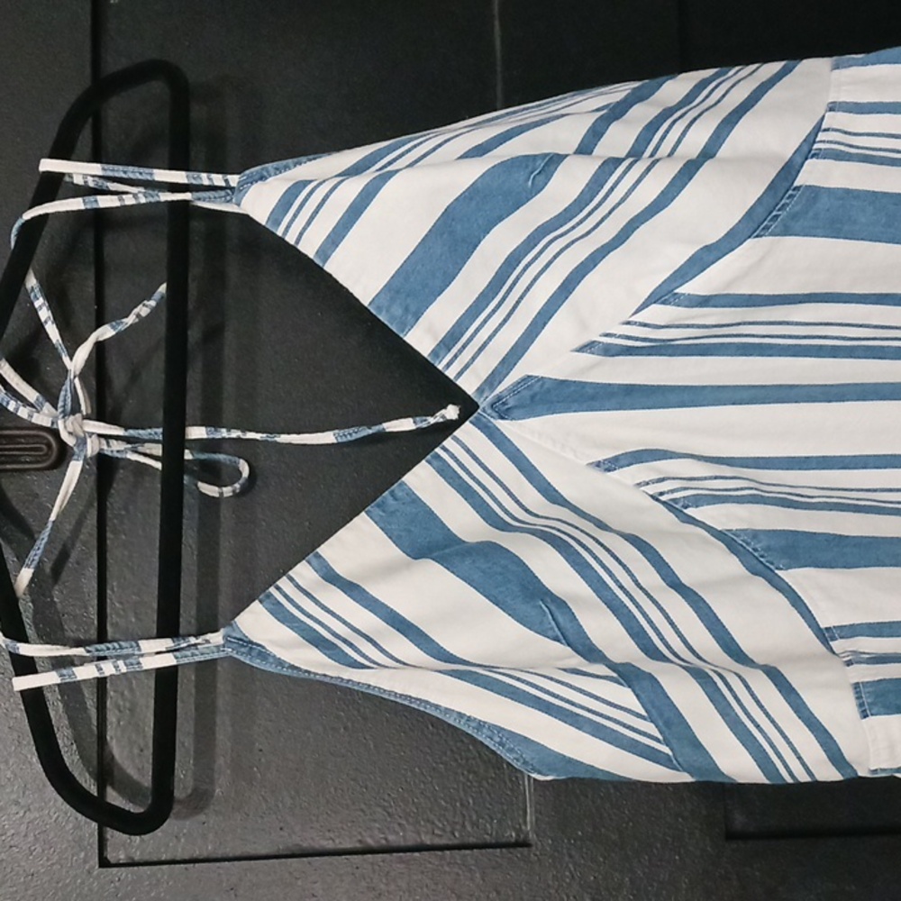 Universal Thread Denim Tank Top Striped Blue and White Women's Size XXL - Picture 2 of 12